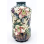Moorcroft Hellebore pattern Bottle Vase. Inspired by Ashwood Nurseries World famous Hellebore