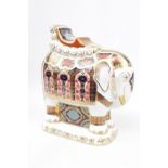 ROYAL CROWN DERBY PAPERWEIGHT, 'Large Elephant', Silver Stopper, height 20cm