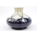 Moorcroft Indigo Squat Vase on shape 32/5 Vase. Designed by Emma Bossons as the Replacement for