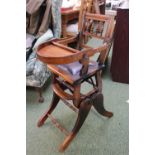 Late Victorian folding Metamorphic High Chair