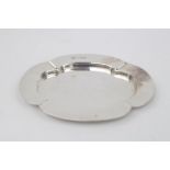 Simple George V Silver Shaped oval plain pin dish. Sheffield 1914 by Z Barraclough & Sons (James