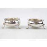 Pair of George III Silver Salts on pad feet by Thomas Shepperd London 1773 83g total weight