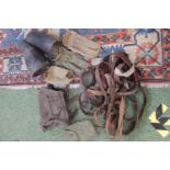 Webbing Pouches and belts, including WW2 examples