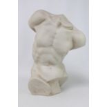 Heavy Replica Marble Torso of The Diamumenos of Ploykleitos, 32cmin Height