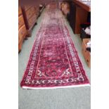 Very Long Red Ground dense pile Persian Runner 80 x 700cm