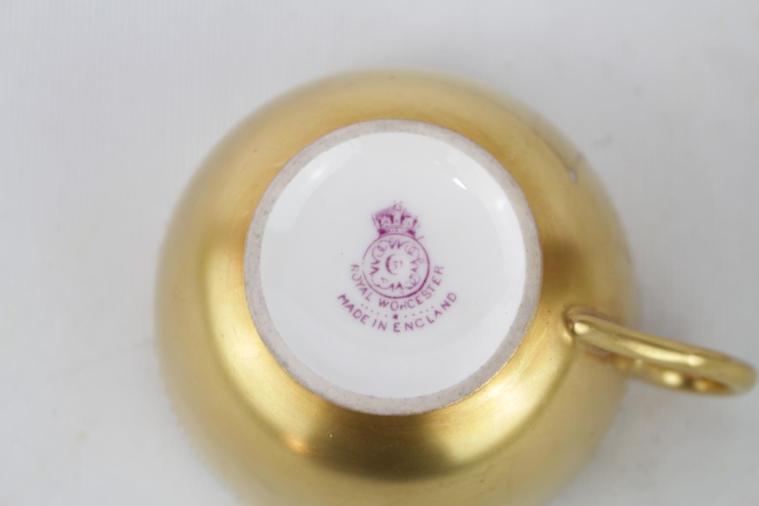 Royal Worcester Fruit decorated Cup and Saucer with signatures for A G Moseley dated 1926 and Saucer - Image 5 of 5