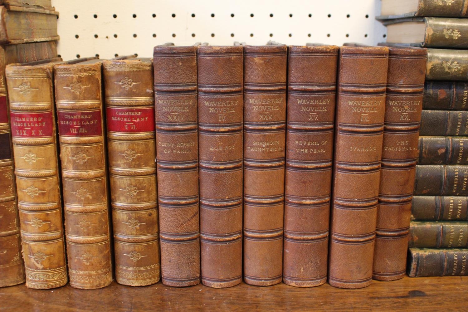 Collection of 19thC Leather bound books inc. Jeremy Taylors Works 1831, Dickens Works Library - Image 5 of 6