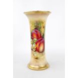 Royal Worcester Fruit decorated vase signed E Townsend with gilded decoration 19cm in Height
