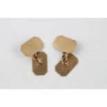 Pair of 9ct Gold Cufflinks of octagonal form 5.4g total weight