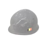 Post WWII Belgian Helmet with Transfer flag to exterior