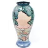 Moorcroft Mamoura Vase dated 1994. Designed by Sally Tuffin in the tradition of Landscape design,