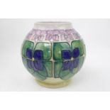 Moorcroft Violets 1st Edition Spherical Vase 1987-90. The First version of this classic design by