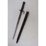 Rare First issue 1907 pattern bayonet with quillon and Mk 1 scabbard. Issue date of June 1908 to the
