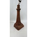 Retro Wooden turned lamp base in the form of a Lighthouse