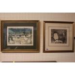 2 Framed Limited edition prints by Pamela Hughes entitled 'Geese' and 'Owl and Owlet' signed in