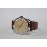 Gruen Geneve Automatic wristwatch on Brown Leather Strap 34mm Case