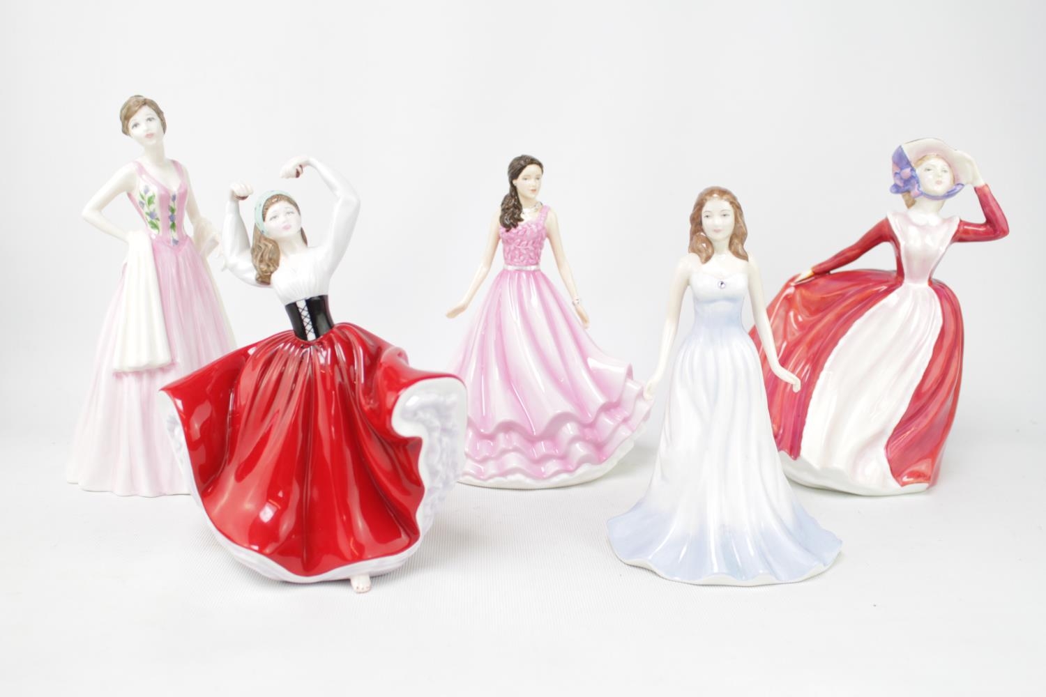 Collection of 9 Royal Doulton Porcelain figures to include Cheryl HN 3253, Bells across the Valley - Image 2 of 6