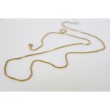 10ct Gold Box link necklace. 60cm. 8.5g total weight