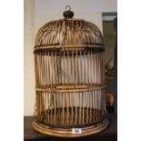 20thC Cane Canary Cage. 56cm in Height