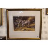 Neil Westwood (British 1947-): Framed and mounted watercolour of Donkey in Barn signed to bottom