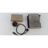 Boxed throat mike complete AM marked plus, microphone from RAF Oygen mask AM marked 12A/12570,