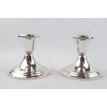 Pair of Silver Gorham Candlesticks of turned form