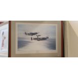 Framed and Mounted Print 'Memorial Flight' by Robert Taylor signed in Pencil by Leonard Cheshire and