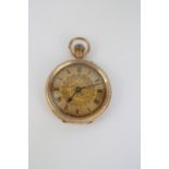 Ladies 12.5ct Imported Continental ladies pocket watch. 25mm case