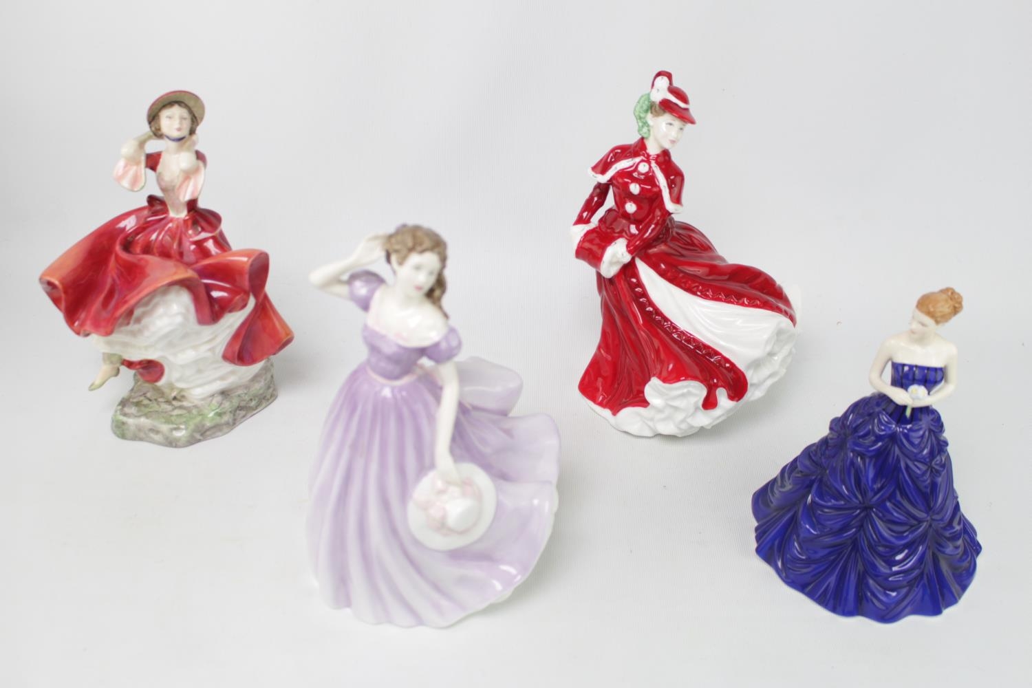 Collection of 9 Royal Doulton Porcelain figures to include Cheryl HN 3253, Bells across the Valley