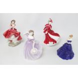 Collection of 9 Royal Doulton Porcelain figures to include Cheryl HN 3253, Bells across the Valley