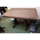 Jack Grimble of Cromer Gothic style refectory Elm table. 100cm in Length
