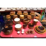 Large collection of Hornsea Bronte pattern dinnerware inc. Storage Jars, Tureens, bowls, plates etc