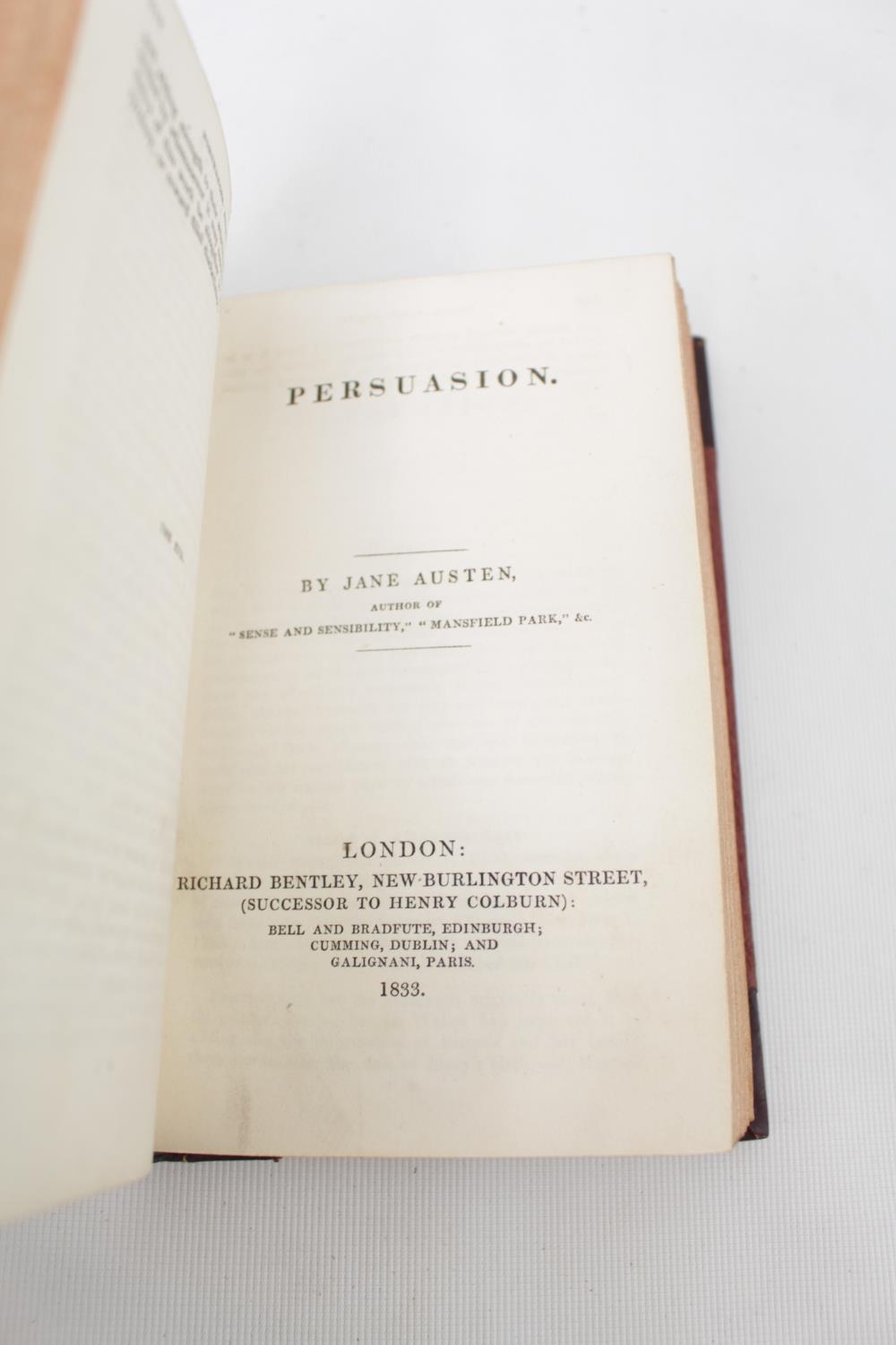 Jane Austen. Northanger Abbey & Persuasion. Richard Bentley. 1833 2 Volumes bound in One - Image 4 of 4