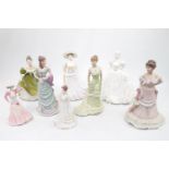 Collection of Royal Doulton & Coalport figurines inc. Ladies of Fashion, Debutante Fashion time etc