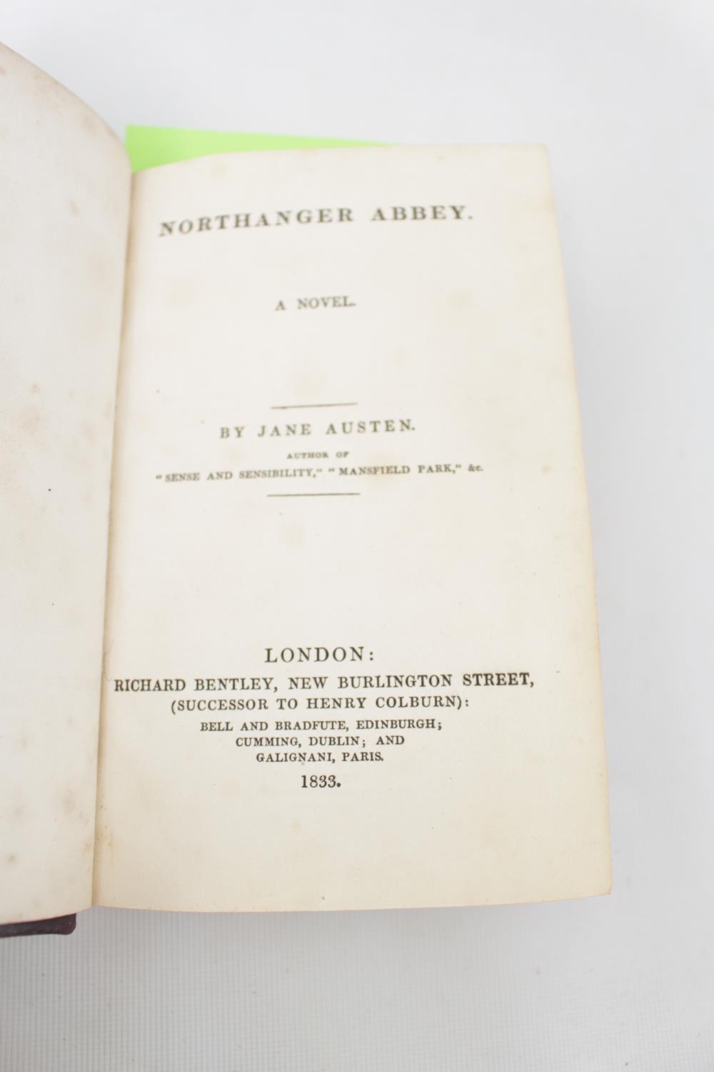 Jane Austen. Northanger Abbey & Persuasion. Richard Bentley. 1833 2 Volumes bound in One - Image 3 of 4