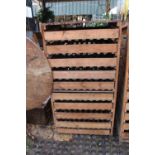 Vintage Pitch Pine Apple racks of 9 trays by Papworth Industries