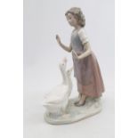 Large Lladro figure of a Woman with Geese