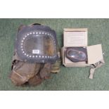 Baby's Gas mask and a civilian gas mask in box (2)
