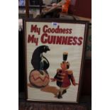 A Guinness advertising poster, after Wilkinson, illustrated with a Seal and a Circus Keeper