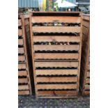 Vintage Pitch Pine Apple racks of 9 trays by Papworth Industries