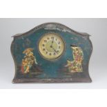 Fryer & Co Victory V Chinoiserie Mantle Clock Tin c1920's. Fryer & Co, Nelson, Lancs, Victory V,