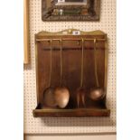 Dutch Arts & Crafts Copper and Brass Kitchen utensil rack