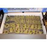 Collection of 25mm WWI Russian figures inc. Riflemen, Machine gunners etc. All Painted to a High