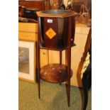 Arts & Crafts Mahogany Jardinière with circular under tier. 97cm in Height