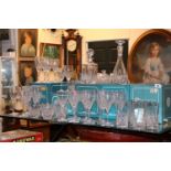 Very Large Collection of Boxed Galway Irish Crystal Inc. High Ball, Wine, Tumblers etc