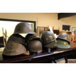 Collection of Military Helmets WWII to Present Day (8)