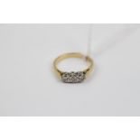 18ct Gold Diamond 3 stone ring 2.9g total weight