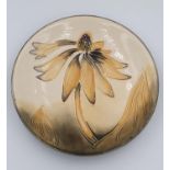 Moorcroft Coneflower pattern Pin Dish, impressed clear mark to base with Pawprint C.2001.