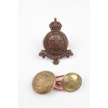 Cambridge University OTC Cap Badge and 2 Buttons