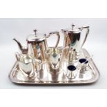 Mappin & Webb Princess Plate Tea Set on rectangular tray